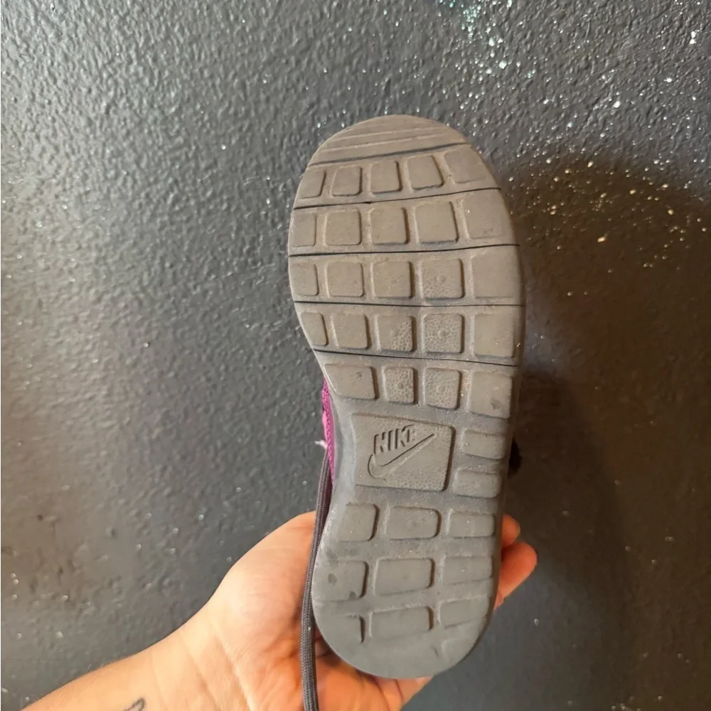 Kids Nike Purple Pink and Black Fur Lined Boots